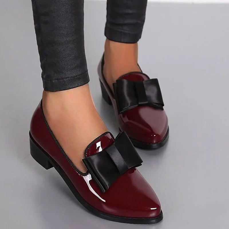 Arwen Bow-Top Pointed-Toe Loafers — Casuarina