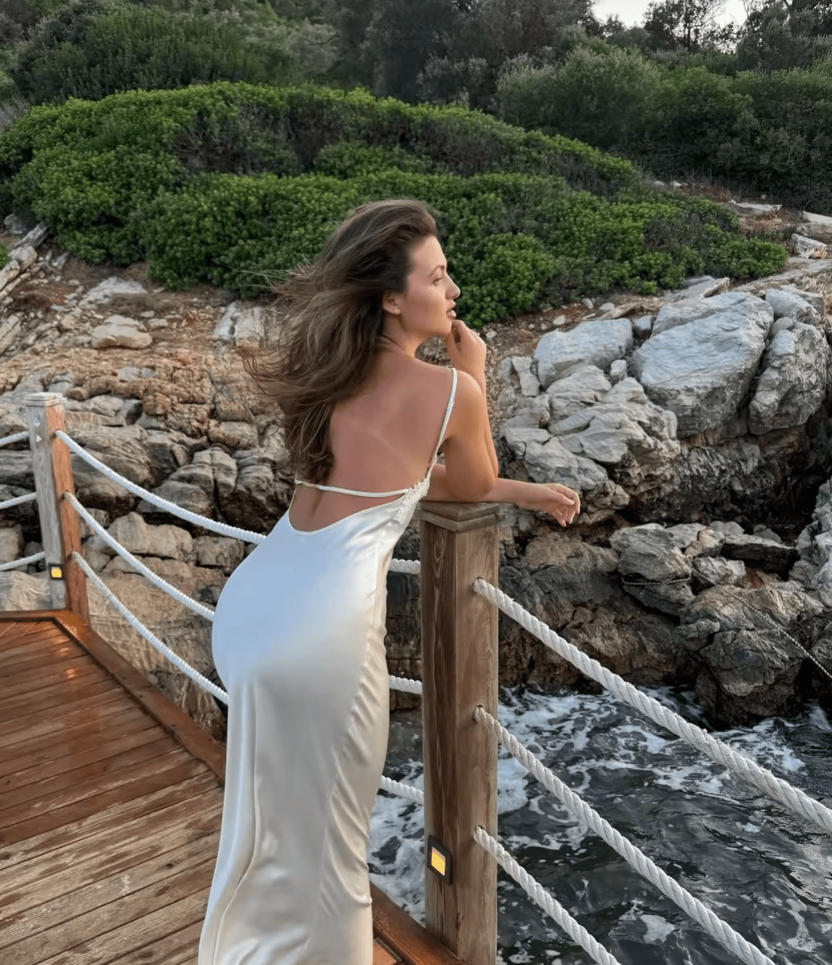 Magnolia Satin Lace Maxi Dress — Casuarina