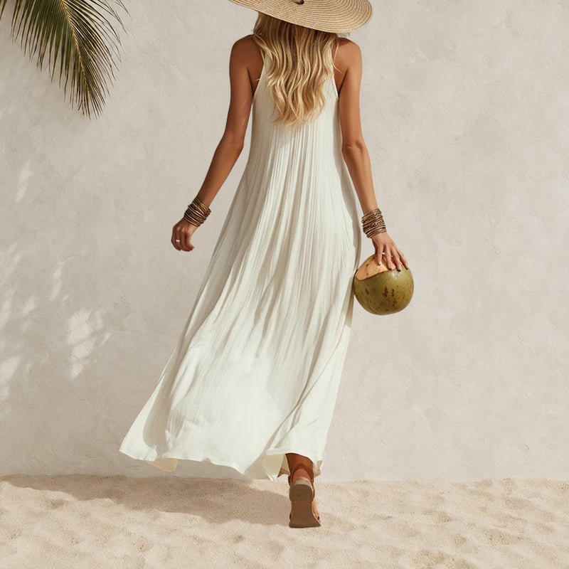 Odessa Sleeveless Pleated Maxi Dress | Casuarina