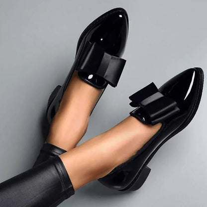 Arwen Bow-Top Pointed-Toe Loafers — Casuarina