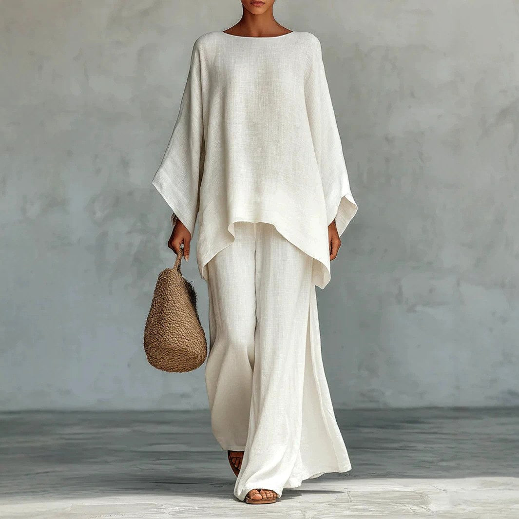 Delphine Oversized Tunic & Wide-Leg Pant Set — Casuarina