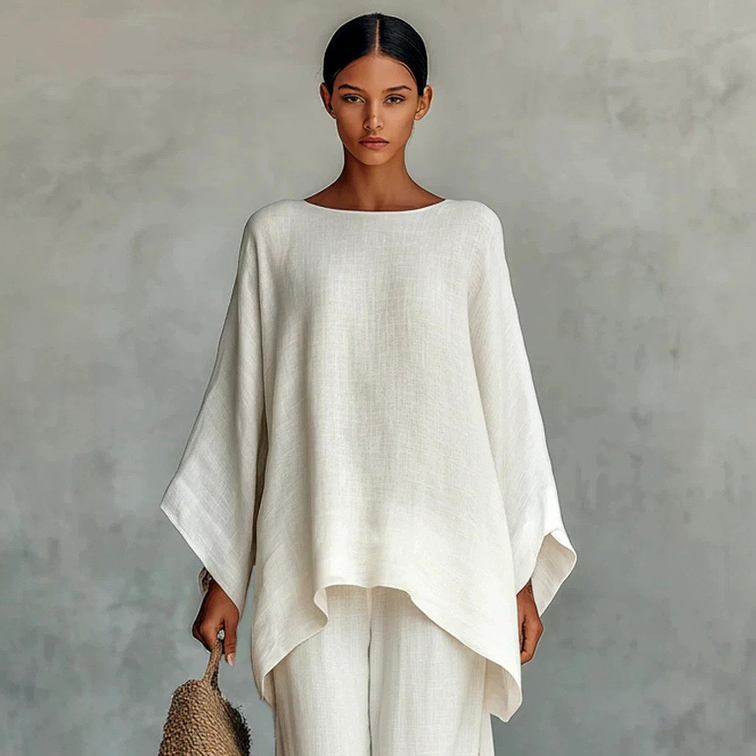Delphine Oversized Tunic & Wide-Leg Pant Set — Casuarina