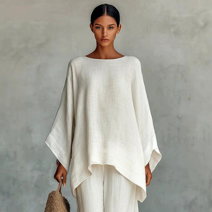 Delphine Oversized Tunic & Wide-Leg Pant Set — Casuarina