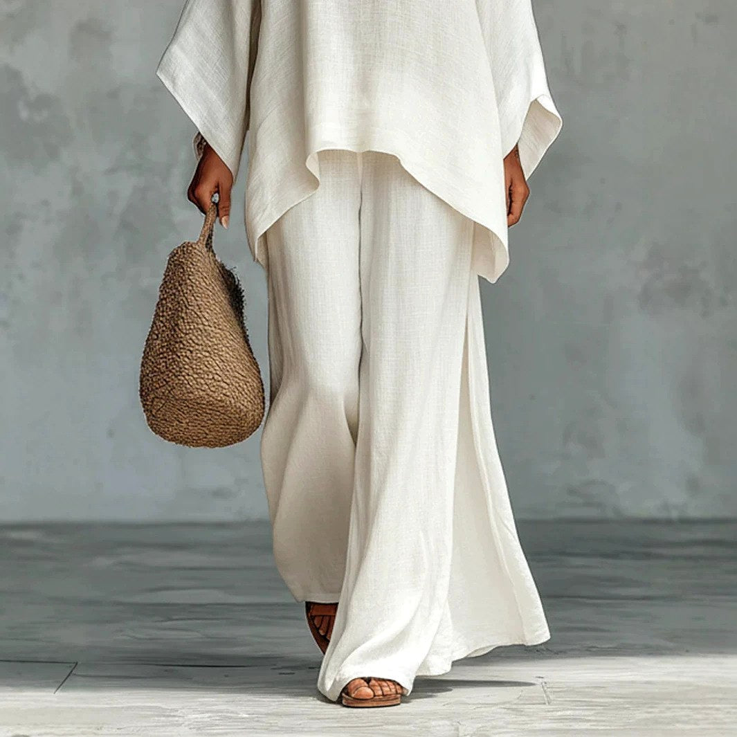 Delphine Oversized Tunic & Wide-Leg Pant Set — Casuarina