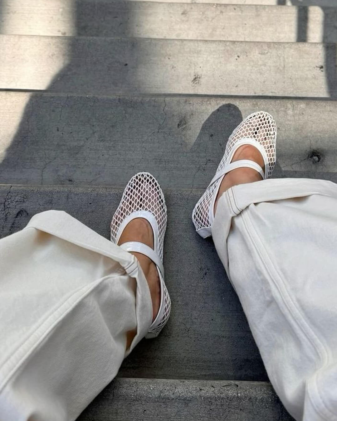 Elspeth Mesh Ballet Flats — Casuarina