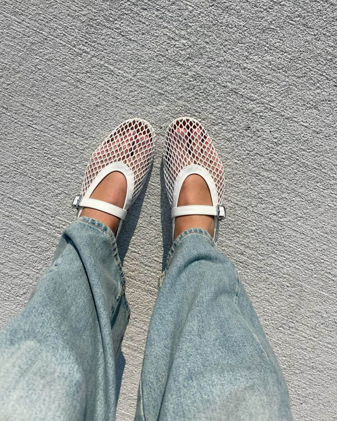 Elspeth Mesh Ballet Flats — Casuarina