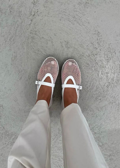Elspeth Mesh Ballet Flats — Casuarina