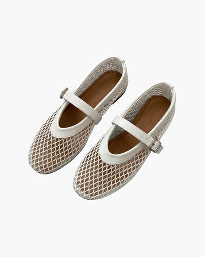 Elspeth Mesh Ballet Flats — Casuarina
