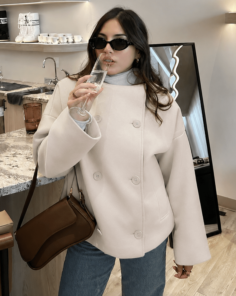 Eugenie Jacket with Stand Collar — Casuarina