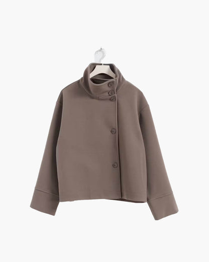 Francesca Elegant Jacket with Stand Collar — Casuarina