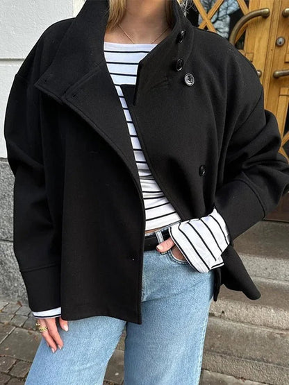 Francesca Elegant Jacket with Stand Collar — Casuarina
