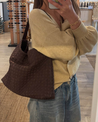 Hester Suede-Look Tote Bag — Casuarina