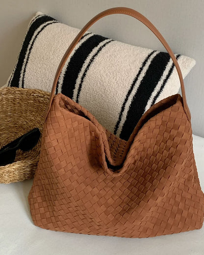 Hester Suede-Look Tote Bag — Casuarina