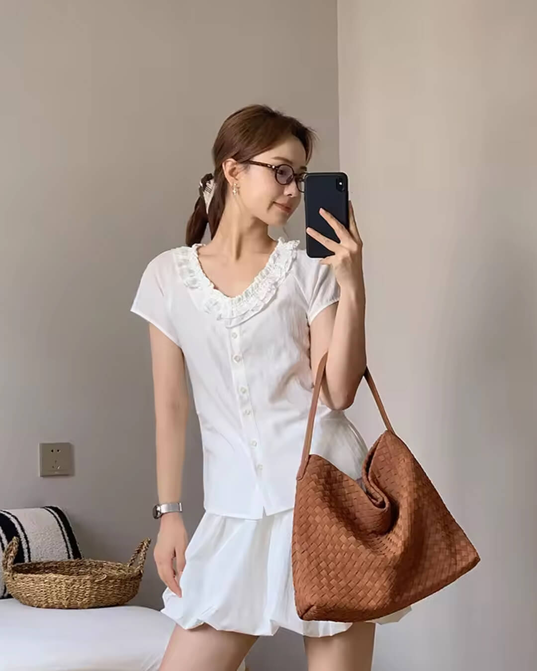 Hester Suede-Look Tote Bag — Casuarina
