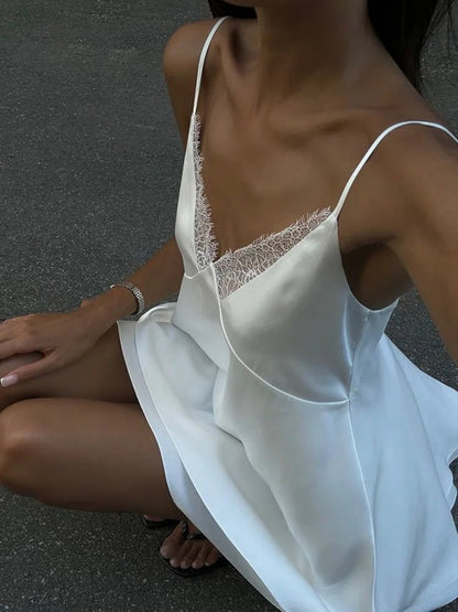 Keira Satin Mini Cami Dress — Casuarina