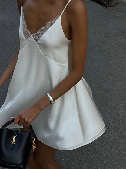 Keira Satin Mini Cami Dress — Casuarina