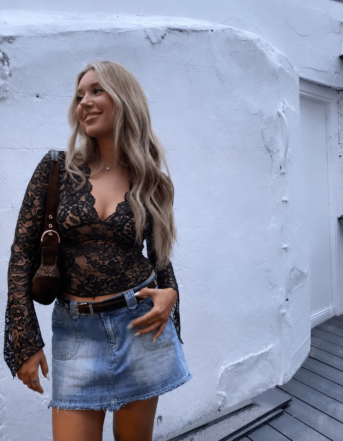Lorelei V-Neck Lace Top — Casuarina