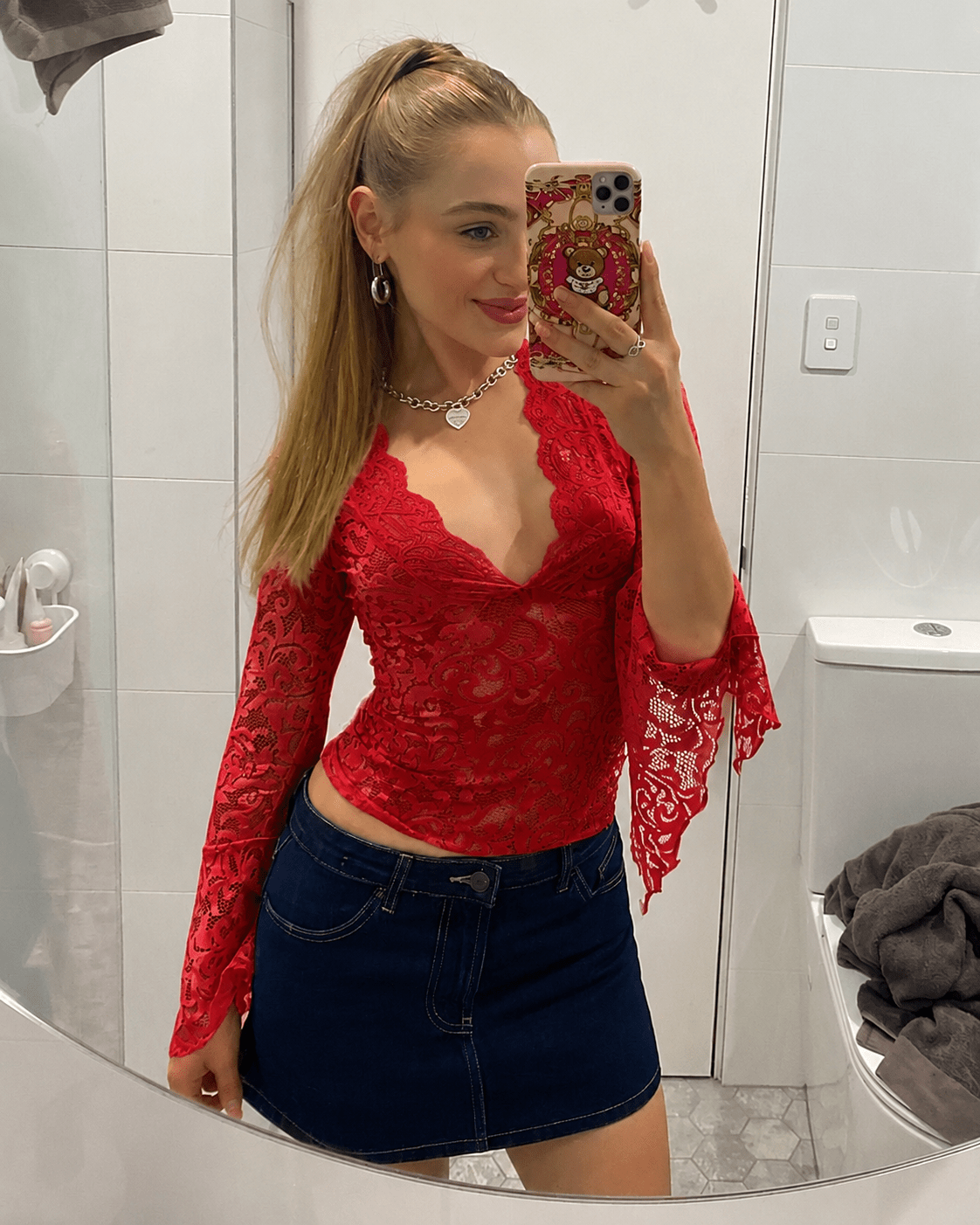 Lorelei V-Neck Lace Top — Casuarina