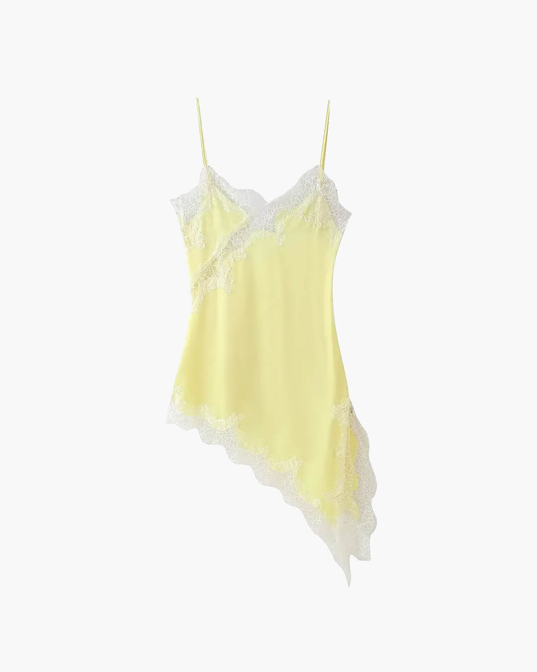Madeleine Asymmetric Satin Mini Dress — Casuarina