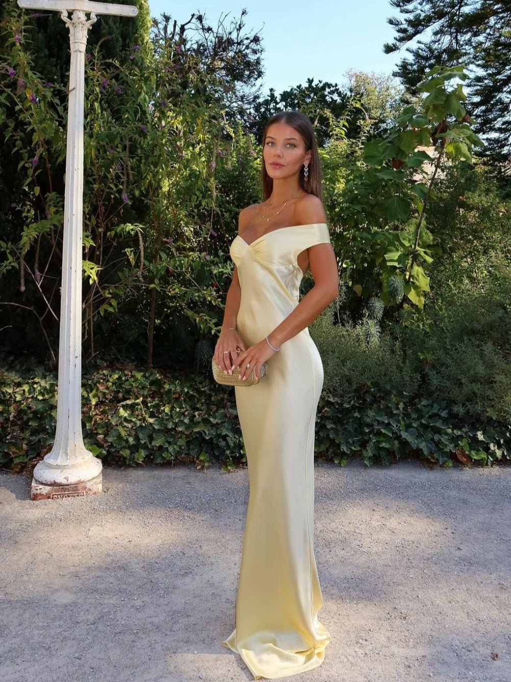 Marguerite Backless Satin Maxi Dress — Casuarina