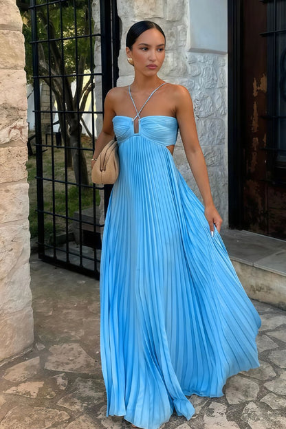 Mathilde Cutout Pleated Maxi Dress — Casuarina