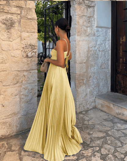 Mathilde Cutout Pleated Maxi Dress — Casuarina