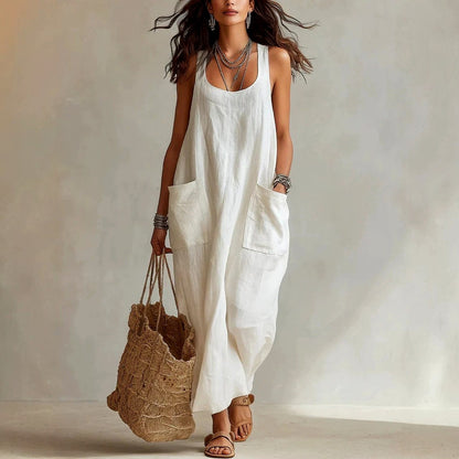 Matilda - Women's U-Neck Sleeveless Holiday Maxi Dress 1