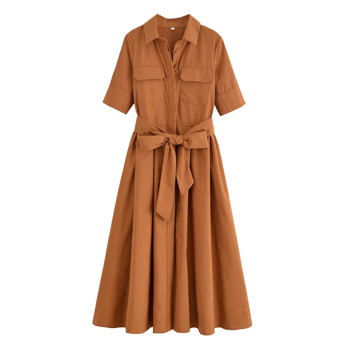 Odelia Belted Shirt Midi Dress — Casuarina