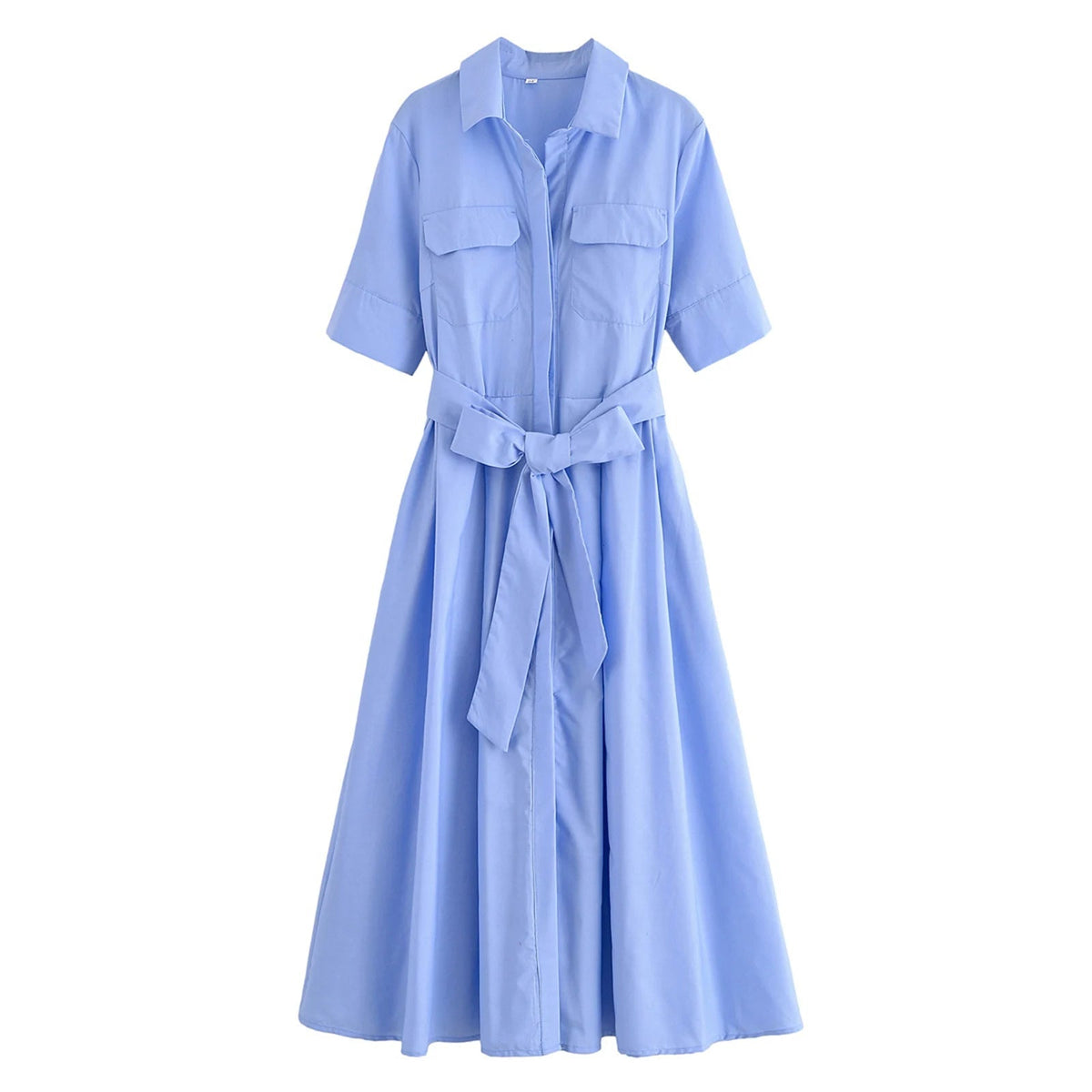 Odelia Belted Shirt Midi Dress — Casuarina