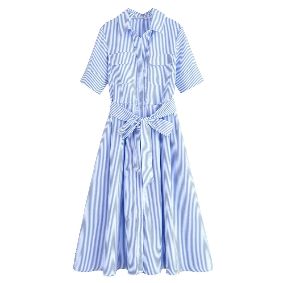 Odelia Belted Shirt Midi Dress — Casuarina