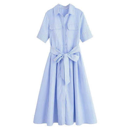 Odelia Belted Shirt Midi Dress — Casuarina