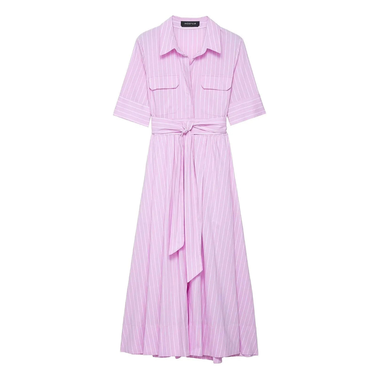 Odelia Belted Shirt Midi Dress — Casuarina