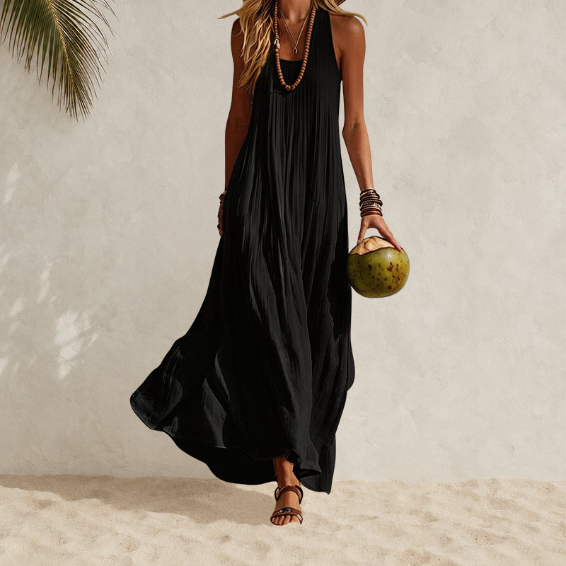 Odessa Sleeveless Pleated Maxi Dress | Casuarina