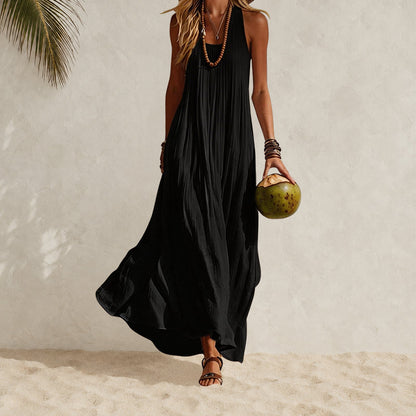 Odessa Sleeveless Pleated Maxi Dress | Casuarina