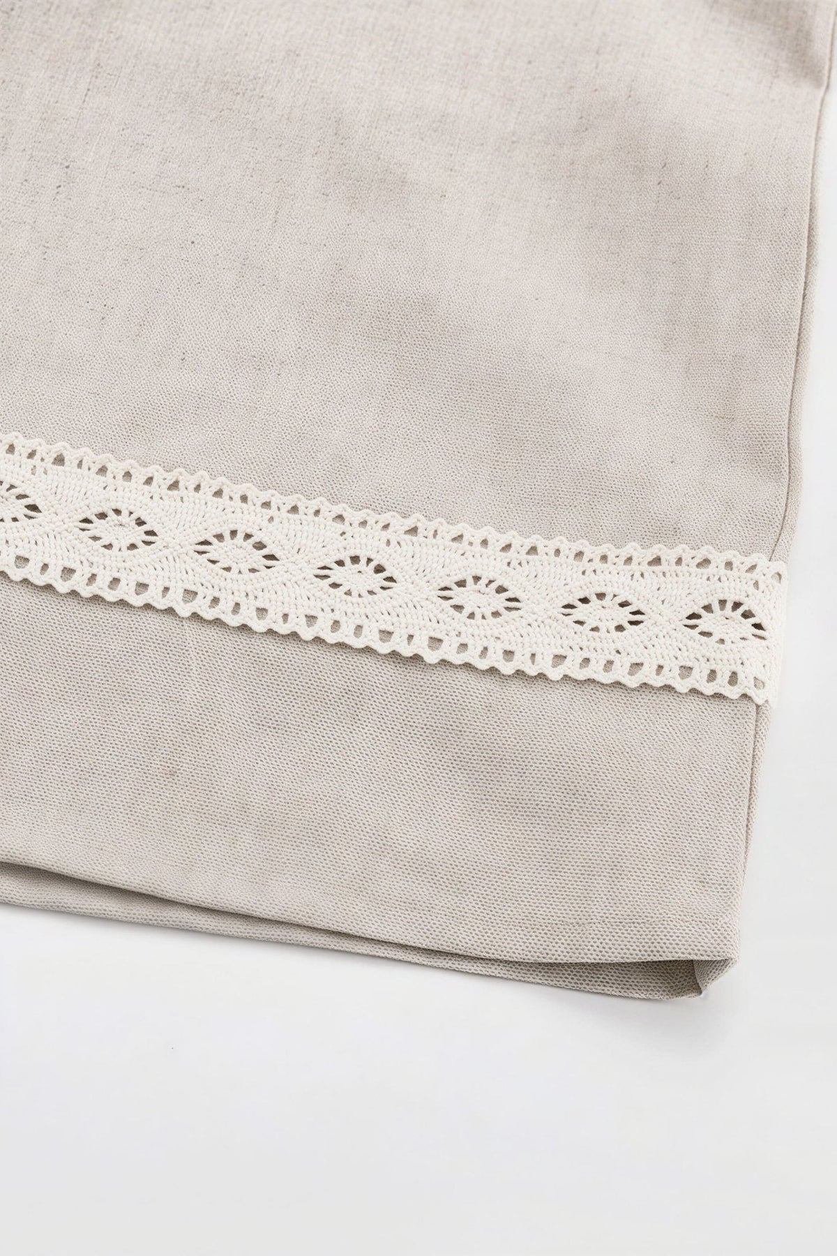 Pandora Cotton Linen V-Neck Lantern Sleeve Mini Dress — Casuarina