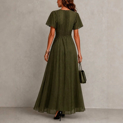 Harriet Flutter Sleeve Maxi Dress