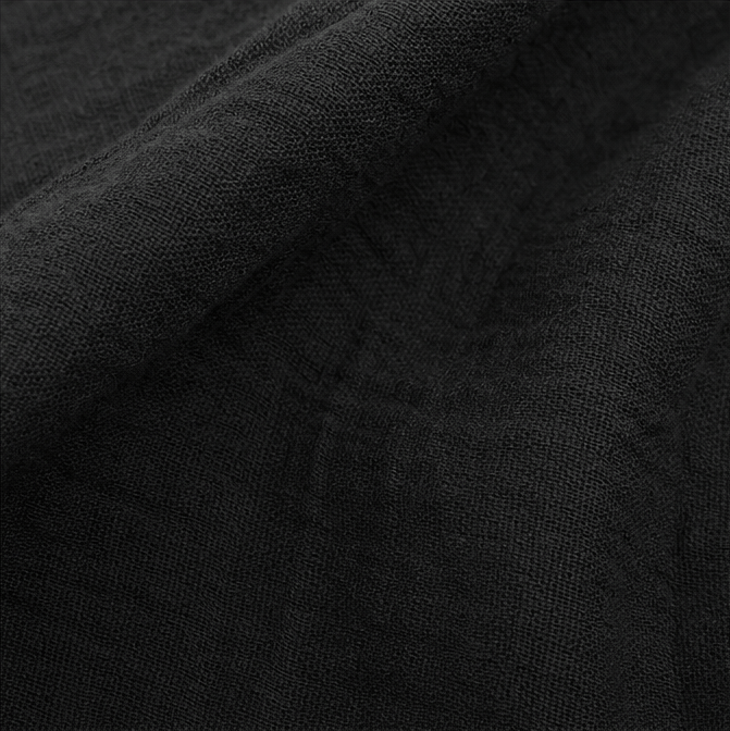 Casuarina Soraya Relaxed V-Neck Top — black fabric texture detail