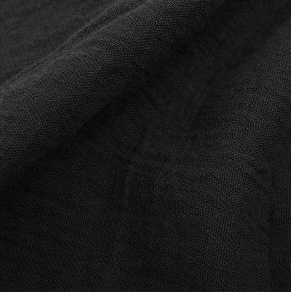 Casuarina Soraya Relaxed V-Neck Top — black fabric texture detail